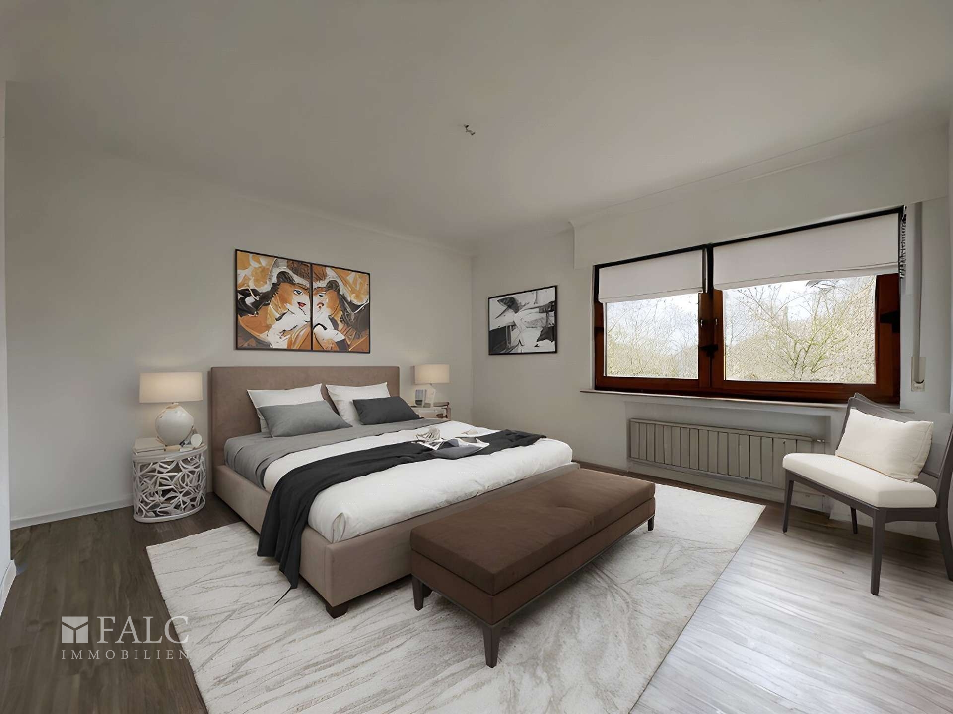 Schlafzimmer gestaged 
